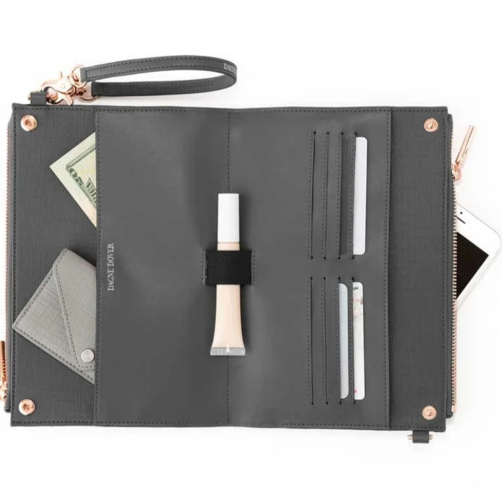 New Dagne Dover Essentials Coated Canvas Clutch/Wallet - Picture 2 of 3